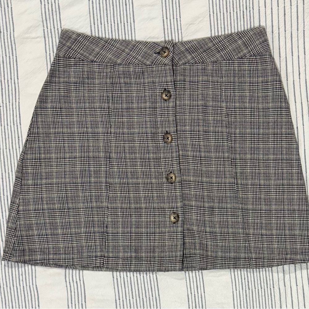 GB/Gianni Bini Gray A-Line Mini Skirt